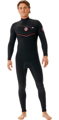 2026 Rip Curl Mens Flashbomb Fusion 3/2mm Chest Zip Wetsuit 177MFS - Black